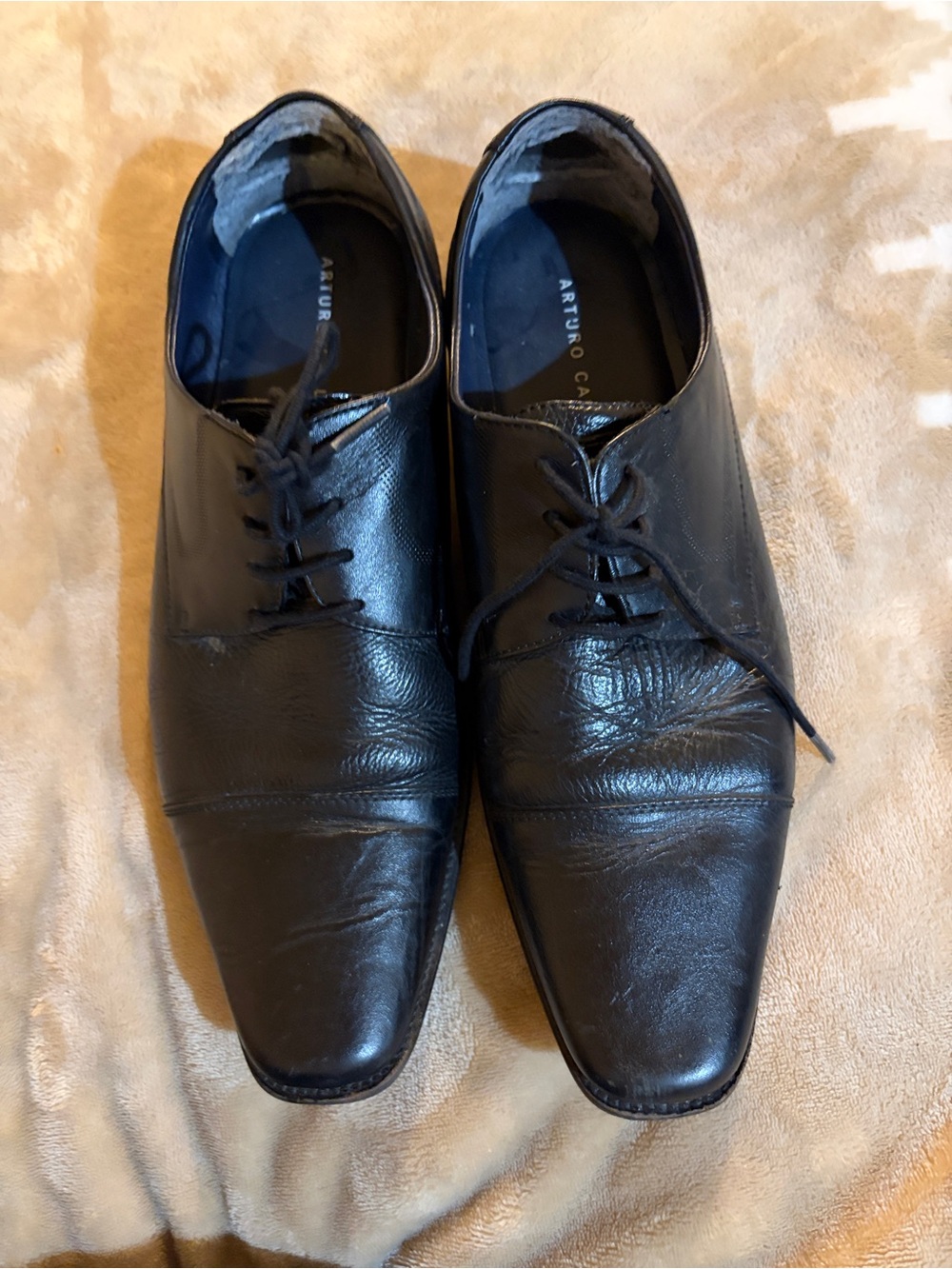 ARTURO CALLE ORIGINAL MEN'S BLACK PATENT LEATHER  size 41